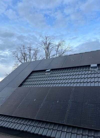 woning voorzien van zonnepanelen